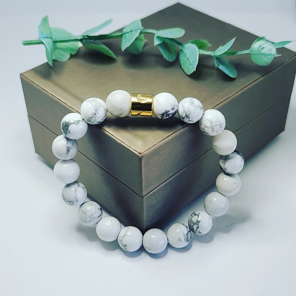 Howlite bracelet - Picture 3 of 5